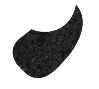Hoement Folk Guitar Pickguard Black Iridescent Drop-Shaped Self-Adhesive Anti-Scratching Plate for 40/41 Inch Acoustic and Classical Guitars for Music Performance
