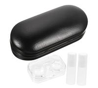 Hoement Glasses Case for Women Double Sided Soft Pouch Lens Case for Sunglasses Contact Lenses Stylish and Functional Pu Eyeglass Storage