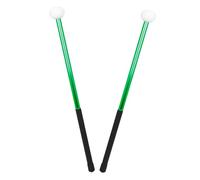 Hoement Green Metal Music Drumsticks with Alloy Handles and Felt Tips, Practical and Not Easy to Deform Percussion Sticks for Beginners and Children, for Marching Drum and Performance Use