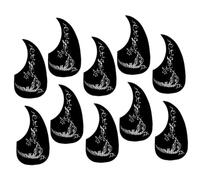 Hoement Guitar Picks for Acoustic Guitar 40 41 Inches Water Drop Guitar Scratch Plate Anti-scratch Guitar Protector Plate Guitar Protective Decal Black Silver