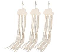 Hoement Hair Bow Holder and Clip Organizer Wall Hanging, Wooden Shape with Eyelash and Lace, Nursery Decor for Girls’ Hair Accessories, 3pcs Boys and Girls’ Headband Storage Set