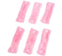 Hoement Hair Rollers Sleeping Hair Curlers for Women 6pcs Coral Fleece with Plastic Buckle Soft Material without Pulling or Damage for Overnight Styling and Curling