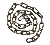 Hoement Halloween Lightweight Plastic Fetters Prop Prisoner Chain for Haunted House Party Decoration and Costume Accessory Small Gold Simulation Iron Chain