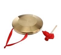 Hoement Hand Gong Cymbal Chinese Gong for Company Opening Traditional Percussion Instrument Red Smooth Edges