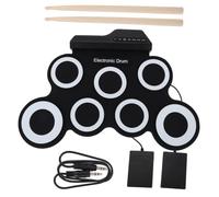 Hoement Hand Roll up Drum Electronic Drum Set Silicone Portable Music Instrument with USB Charging Professional Demonstration Song Learning and Practicing
