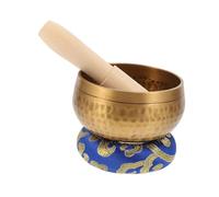 Hoement Handmade Tibetan Singing Bowl Buddhist Bowl Manual Tapping for Yoga Meditation Music Practical Use in Home Studio Random Color