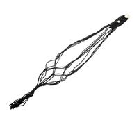 Hoement Handwoven Macrame Guitar Storage Bag 125cm Black Wall Hanger for Ukulele and Guitar Display Decorative Woven Instrument Holder