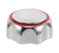 Hoement Heat Resistant Gas BBQ Knob Metal Round Design Precision Adjustment Stove Switch Knob Applications Outdoor BBQ Use 6×6mm Square Interface Stove Top Gas
