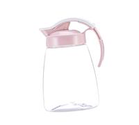 Hoement Heat Resistant Small Beverage Pitcher Water Jug for Hot and Cold Drinks Food-Safe Container with Secure Lid for Family Gatherings and Outdoor Parties