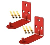 Hoement Heavy Duty Fire Extinguisher Holder for 20 Lb Extinguishers with Angled Hole Mounting System, Metal Construction, Quick Installation, Suitable for Commercial and Office Use, 2 Sets