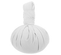 Hoement Herbal Moxa Massage Ball Hot Compress Bag White Large Heat Warming Pouch for Spa Therapy and Acupressure Relaxation