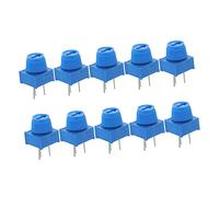 Hoement Hole Trimmer Potentiometer Plastic and Metal with Knob 10 Pcs Adjustable Potentiometer Knob Wear Resistant Components for Printed Circuit Boards and Breadboarding