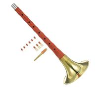 Hoement Honghuali Suona Professional Rosewood Musical Instrument D-key Wind Instrument for Practice Beautiful Sound Easy to Carry
