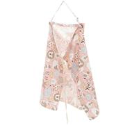 Hoement Infant Nursing Scarf Feeding Cover for Breastfeeding Nursing Covers Cotton Adjustable Shoulder Strap Double Layer Design Blocks Sunlight Hand Washable Pink Maternity Outdoors