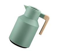 Hoement Insulated Household Thermal Carafe with Washable Vacuum Glass Liner Simple Style Kettle for Hot and Cold Beverages and Design Comfortable Handle for Easy Pouring Decorative Green