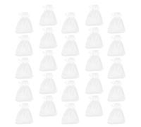 Hoement Jewellery Bags, Easy to Open and Close Small Prevents Small Items from Falling 50pcs White Gauze Drawstring for Wedding Goodies Or Party Favour Packaging