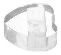 Hoement Kazoo Display Stand Holder and Fine Grinding Process Acrylic Heart Shape with Comfortable Hand Feel Assorted Colour Kazoo Stand for Display for Table and Showcase