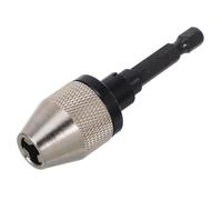 Hoement Keyless Mini Drill Chuck Hexagonal Shank Self-Tightening Adapter for Precision and Metal Drilling Compact and Portable for Small Scale Projects