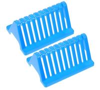 Hoement Laboratory Microscope Slide Storage Holder 2pcs Plastic Triangular Rack for Experiments and Workbench Use