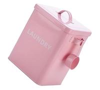 Hoement Large-capacity Iron Storage Container with Spoon, Pink Household Food and Detergent Box, Sturdy and Not Easy to Deform, for Kitchen and Laundry Storage