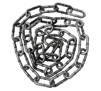Hoement Lifelike Halloween Fetters Prop Lightweight Simulation Iron Chain for Party Costume and Haunted House Scene Layout Silver Small Prisoner Chain for Photo and Decor
