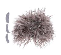 Hoement Light Brown Scientist Costume Wig Set with Mustache and Eyebrows for Halloween Cosplay Grandpa Crazy Professor Party Accessory for Adults Comfortable Fit