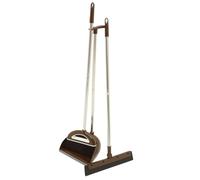 Hoement Lightweight Household Broom with Dustpan Set, Plastic and Metal Construction, Suitable for Tile and Wood Floors, Does Not Damage Walls, Cleaning Supplies