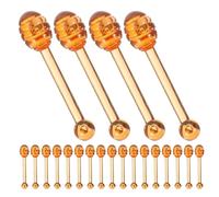 Hoement Lip Balm Jar Applicator 100pcs Brown Plastic Facial Cream Scoop Stick Portable for Makeup and Skincare Beauty Salons