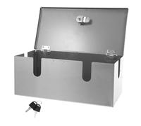 Hoement Lockable Socket Box Stainless Steel Weatherproof Electrical Outlet Cover with Hinge Door Wall-mounted Anti-theft Enclosure for Outdoor and Indoor Use
