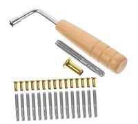 Hoement Lyre Harp String Pin Nails Set with Tuning Wrench Professional Lyre Turn Pin Nails and Accessories and Instrument Maintenance