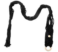 Hoement Macrame Guitar Hanger Wall Mount Holder for Ukulele and Music Instruments Made of Beige Cotton Linen with Beautiful Elegant Design, for Home Or Garden Decoration