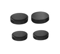 Hoement Magnetic Cowbell Mute Parts Black Magnet Accessories 4pcs with Effective Noise Reduction and Secure Attachment for Musical Instruments and Cymbals