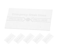 Hoement Manual Fire Alarm Glass 6pcs Universal Break Glass Panel Reduces False Alarms for Building Alarm Emergency Systems