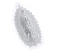 Hoement Mary Silicone Mold Epoxy DIY Mold Creative Flexible Easy to Clean White Silicone for DIY Crafts Keychain Making