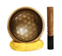 Hoement Meditation Bowl Rod Handmade Singing Bowl for Stress Relief Relaxation