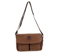 Hoement Men Vintage Canvas Shoulder Bag Coffee Cross Body Bag