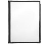 Hoement Menu Covers A4 Transparent PVC Folder with Black Edges, Waterproof Double View Recipe Holder for Cooking in the Kitchen and Bars