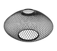 Hoement Metal Wire Mesh Pendant Lamp Shade 20x11cm Matte Black Hollow Iron Light Cover for Dining Room and Home Ceiling Lights