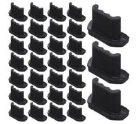 Hoement Micro USB Protective Cover 100pcs Black Silicone Dust Plug