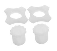 Hoement Microphone Accessories Set 4pcs Glow in The Dark Silicone Mic Rings and Bottom Rod Sleeves Anti-roll Protection for Wireless Handheld Microphones