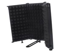 Hoement Microphone Angle U-shaped Windshield Foldable with Cover Mic Noise Three Panels and Multi-layer Sound Absorption Reduction Adjustable Black Filter, for Recording
