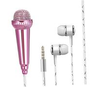 Hoement Miniature Home Smartphone Microphone for Singing and Outdoor Use, Easy to Operate, No External Power Required, Plastic Mini Microphone for Voice Recording with Portable Design
