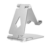 Hoement Mobile Phone Stand with Adjustable Angle Foldable Aluminum Alloy and Stable Position Desktop Phone Bracket for Office and Living Room Use Compatible with Computers