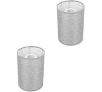 Hoement Modern Linen Table Lamp Shade Grey Cylinder for Floor Lamp and Desk Light Softens Bright Light Bedroom Living Room Indoor Lighting 11.02X5.51X7.87In