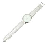 Hoement Modern Unisex Silver Wristwatch with Precise Timekeeping and Lightweight Pu Material, Creative Retro Couple Watches for Wedding and Anniversary, for Graduation Season Gifts