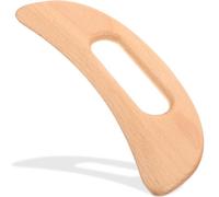 Hoement Moon-Shaped Beech Wood Gua Sha Massage Tool for Hand and Shoulders, Compact Portable Face Scraper for Reduction and Relief, Wear-Resistant Lymphatic Massager for Family Use