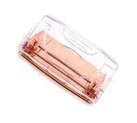 Hoement Multi-function Rose Gold Paper Puncher Portable Ergonomic Handheld Planner Tool for Household Office Stationery Compact Design