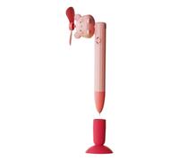 Hoement Multi-function Writing Pen with Mini Fan Design Comfortable to Hold Super Smooth Writing Ballpoint Pen for Homework and Office Use Creative Pink