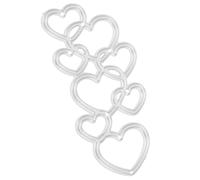 Hoement Multi-use Reusable Heart Cutting Dies High-Carbon Steel Silver Metal Die-Cutting Template for Paper Card Crafts DIY Projects Suitable