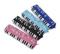 Hoement Music Note Pencil Pouch for Girls Students 4pcs School Season Decor | Oxford Cloth Build, Smooth Zipper and Sturdy Feel, Lightweight Practical Storage for School and Home Use